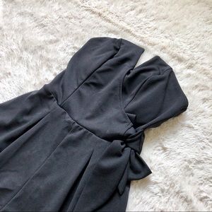 Francesca’s Strapless V-wire Surplice Short Romper